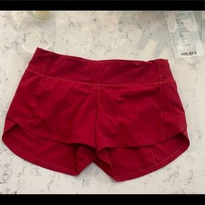Lululemon speed up shorts 2.5 size 4